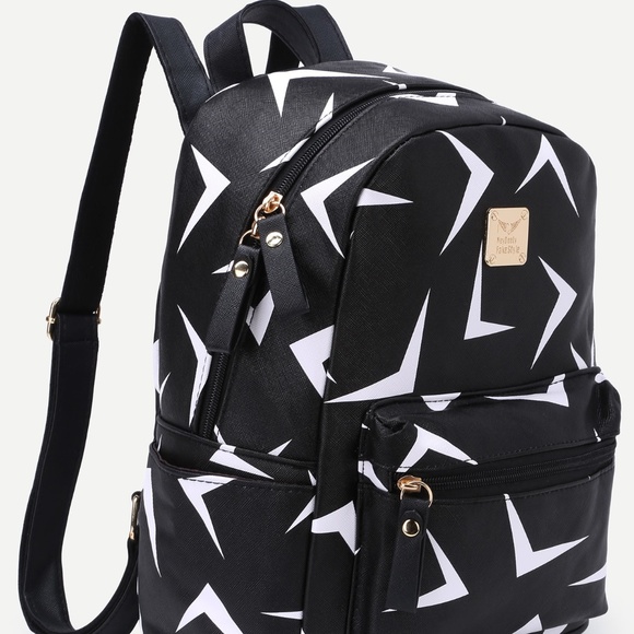 Handbags - faux leather zipper backpack